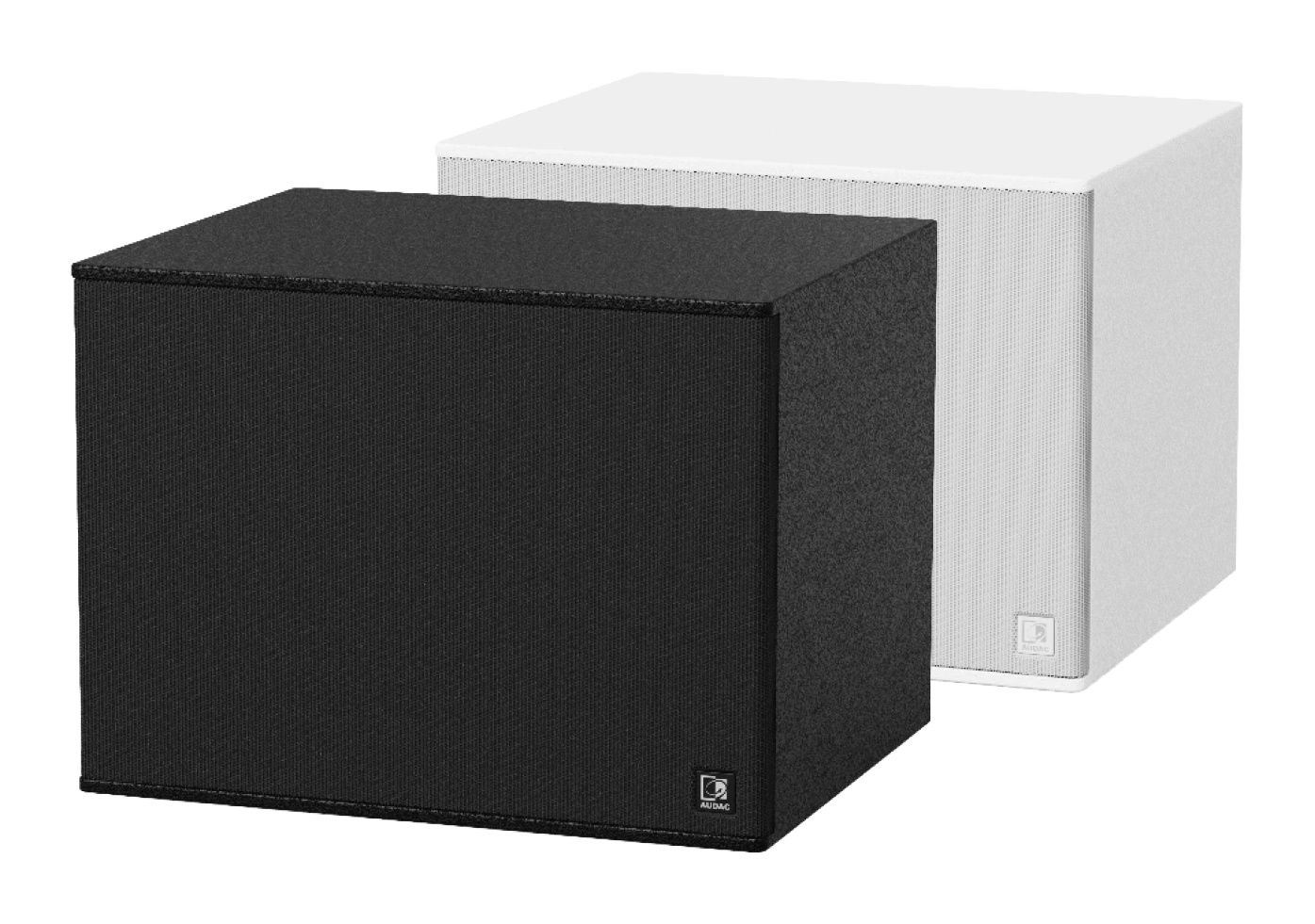 Tampak Render resmi ARCHI10 (varian putih) Audac ARCHI10/B — subwoofer
