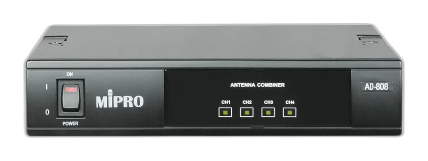 Tampak Render resmi tampak depan Mipro AD-808 UHF 4-Channel Transmitting Antenna Combiner — antenna combiner