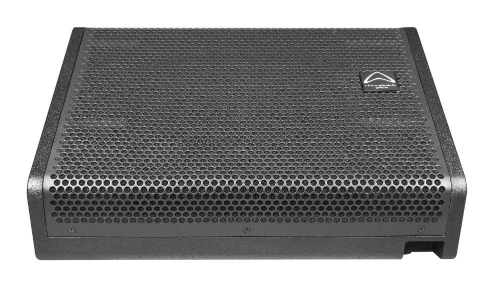 Tampak front (wedge) Wharfedale Pro WDG-12 — Monitor Wedge Koaksial 12" Pasif — wedge monitor
